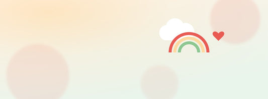 Un nuage qui laisse place à un arc-en-ciel et un cœur : accompagner les émotions avec bienveillance.